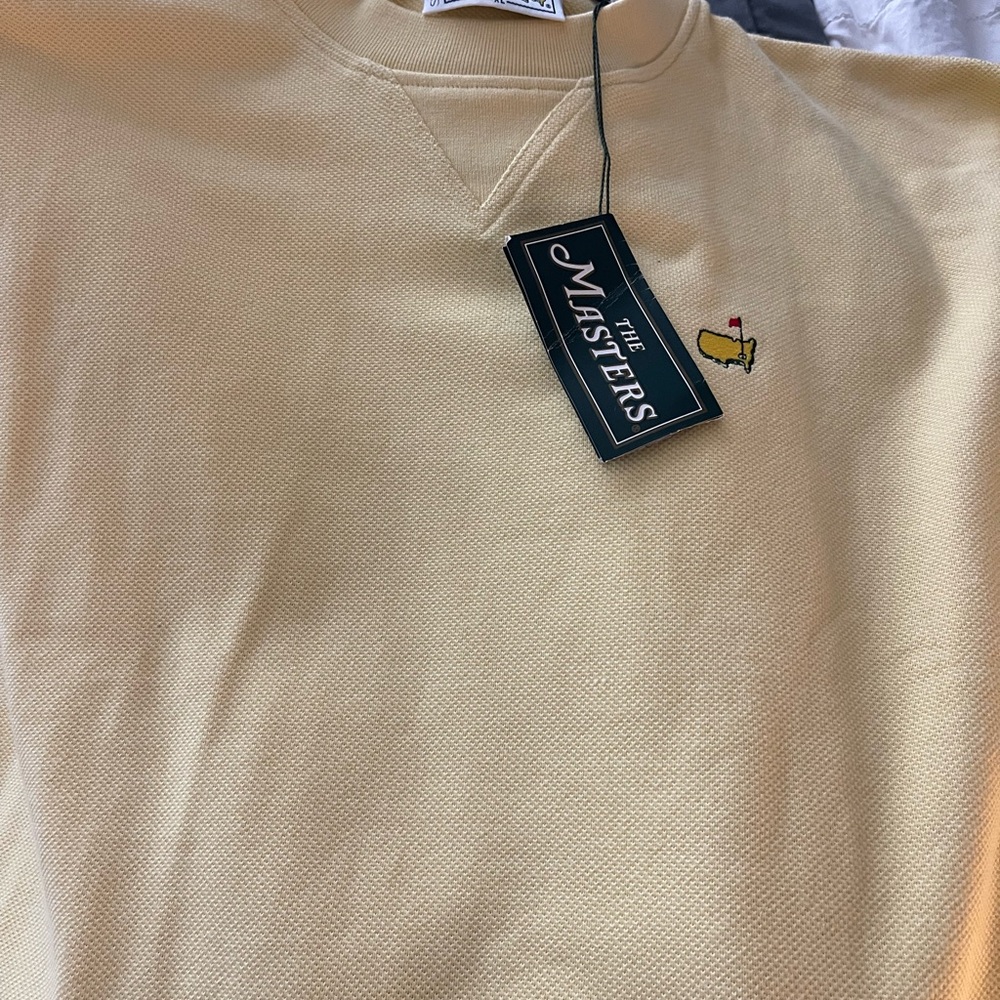 Masters Yellow Crewneck Sweater with Soft Knit Texture
